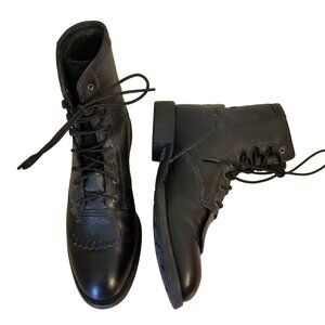 Ariat 8C High Top Boots Leather Kiltie Lace Up Granny 33501 Heritage Lacer